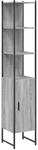 vidaXL Badschrank Grau Sonoma 33x33x185,5 cm Holzwerkstoff 842474