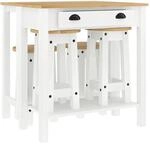 vidaXL 5 Tlg Bar-Set Wei&szlig; Massivholz Kiefer 3217077