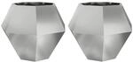 vidaXL Pflanzk&uuml;bel 2 Stk Silber 100 x 100 x 80 cm Verzinkter Stahl 884035