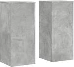 vidaXL Pflanzenst&auml;nder 2 Stk Betongrau 30x30x70 cm Holzwerkstoff 852927