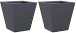 vidaXL Pflanzk&uuml;bel 2 Stk Anthrazit 30x30x30 Stahl 851043