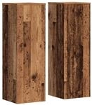 vidaXL Pflanzenst&auml;nder 2 Stk Altholz-Optik 33x33x100 cm Holzwerkstoff 3307889