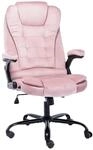 vidaXL B&uuml;rostuhl Rosa Samt 20571