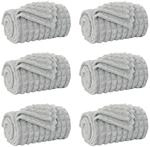 vidaXL Wohndecken 6 St&uuml;ck Grau 240 x 220 cm Fleece 42016955
