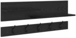 vidaXL Wandmontierter Nachttisch Schwarz Eichen-Optik 90 x 15 x 36 cm 874420