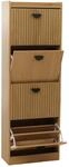 MCW Schuhschrank O39 MDF Melamin Metall 148x50x24cm Natur