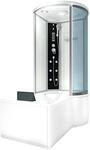AcquaVapore Kombination Badewanne Dusche K55-L01-EC Duschtempel 170x100