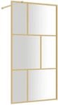 vidaXL Duschwand f&uuml;r Begehbare Dusche ESG Klarglas Golden 115x195cm 154959