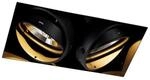 QAZQA Einbaupunkt Schwarz 2-Licht GU10 AR111 Trimless Oneon