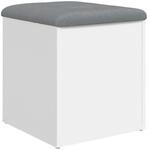 vidaXL Sitzbank mit Stauraum Wei&szlig; 42x42x45 cm Holzwerkstoff