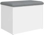 vidaXL Sitzbank mit Stauraum Wei&szlig; 62x42x45 cm Holzwerkstoff