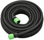 Relaxdays Tropfschlauch Gummi PVC Schwarz Gr&uuml;n Wassersparend 15 m 1,3 kg