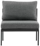 ebuy24 Copacabana Gartensofa Mittelsegment Schwarz Sitzh&ouml;he cm 30 Sitzbreite cm 65