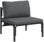 vidaXL Gartenm&ouml;bel mit Kissen Anthrazit 80 x 80 x 71 cm Stahl 42009985