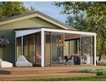 Palmako Holz-Gartenhaus Lumi Slide Plus Pultdach Lackiert 420 cm x 420 cm