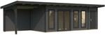 Palmako Holz-Gartenhaus Aurelia Pultdach Lackiert 973 cm x 300 cm 27,1 m&sup2;