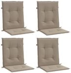 vidaXL Gartenstuhlauflagen f&uuml;r Niedriglehner 4 Stk Taupe 100x50x3 cm 47563