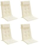 vidaXL Hochlehner-Auflagen 4 Stk Creme Oxford-Gewebe 361881