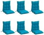 vidaXL Niedriglehner-Auflagen 6 Stk Hellblau Oxford-Gewebe 377685