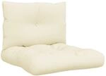 vidaXL Palettenkissen 2-Tlg Creme Stoff 360836