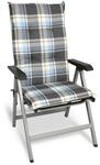Beautissu Sunny BK Hochlehner 120x50x6cm Blau Kariert