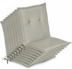 Beautissu 8er Set Niedriglehner Auflage Loft NL 100x50x6cm Hellgrau
