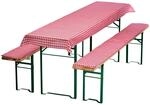 NYVI Bierbankauflagen Set 130x70cm Rot Kariert