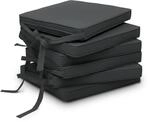 Beautissu 6er Set Loft SK Stuhlkissen Graphitgrau 45x40x5cm