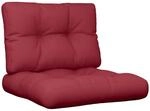 vidaXL Palettenkissen 2-Tlg Weinrot Stoff 360654