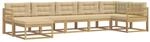vidaXL Outdoor-Sofagarnitur mit Kissen 7 Stk Wei&szlig; und Beige 3386747