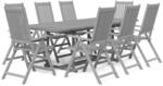 vidaXL 9-Tlg Garten-Essgruppe Massivholz Akazie 3079652