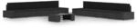 vidaXL 9-Tlg Garten-Lounge-Set mit Kissen Schwarz Poly Rattan 3067138