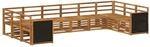 vidaXL Ecksofa Set 7 Stk Natur Massivholz Akazie 3384880