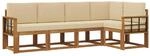 vidaXL Sofa Set mit Kissen 5 Stk Natur und Beige 3366406