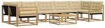 vidaXL Outdoor-Sofagarnitur 8 Stk Wei&szlig; und Beige 79 x 79 x 37 cm 3388507
