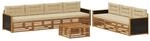vidaXL Outdoor-Sofagarnitur 8 Stk Natur und Beige 79 x 79 x 37 cm 3383106