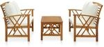 vidaXL 3-tlg Garten-Lounge-Set mit Auflagen Massivholz Akazie Modell 5