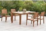Merxx Batavia Set 5-tlg. 4 Stapelsessel Gartentisch 185 x 90 cm