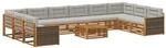 vidaXL Sofagarnituren mit Kissen 11 Stk Massivholz Akazie 3383919