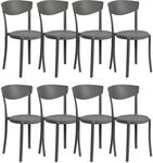 Beliani Esszimmerstuhl Grau 38x42x80