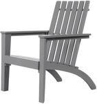Costway Adirondack Stuhl Adirondack Chair Bis 160 kg Belastbar Grau