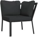vidaXL Gartenstuhl mit Grauen Kissen 76x76x79 cm Stahl 362718