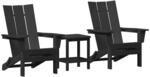 vidaXL Gartenstuhl 3 Stk Schwarz 80,5 x 74,5 x 92 cm Polyethylen 3335824