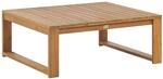 Beliani Gartentisch TIMOR Heller Holzfarbton 90x75x35