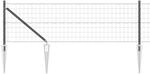 vidaXL Zaun mit Pfosten Grau 0,4 x 50 m Stahl und PVC 3350714