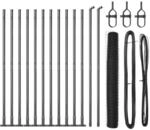 vidaXL Zaunpfosten Grau 25 x 0,8 m 50 mm Mesh Stahl und PVC 3353656