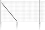 vidaXL Zaun mit Pfosten Grau 1,4 x 10 m Stahl und PVC 3350639
