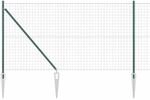vidaXL Zaun mit Pfosten Gr&uuml;n 1,2 x 25 m Stahl und PVC 3350580