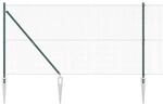 vidaXL Zaunpfosten Gr&uuml;n 10 x 1,4 m 25 x 25 mm Netz Stahl und PVC 3352056