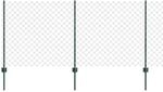 vidaXL Zaun mit Pfosten Gr&uuml;n 1 x 10 m Stahl und PVC 3336240